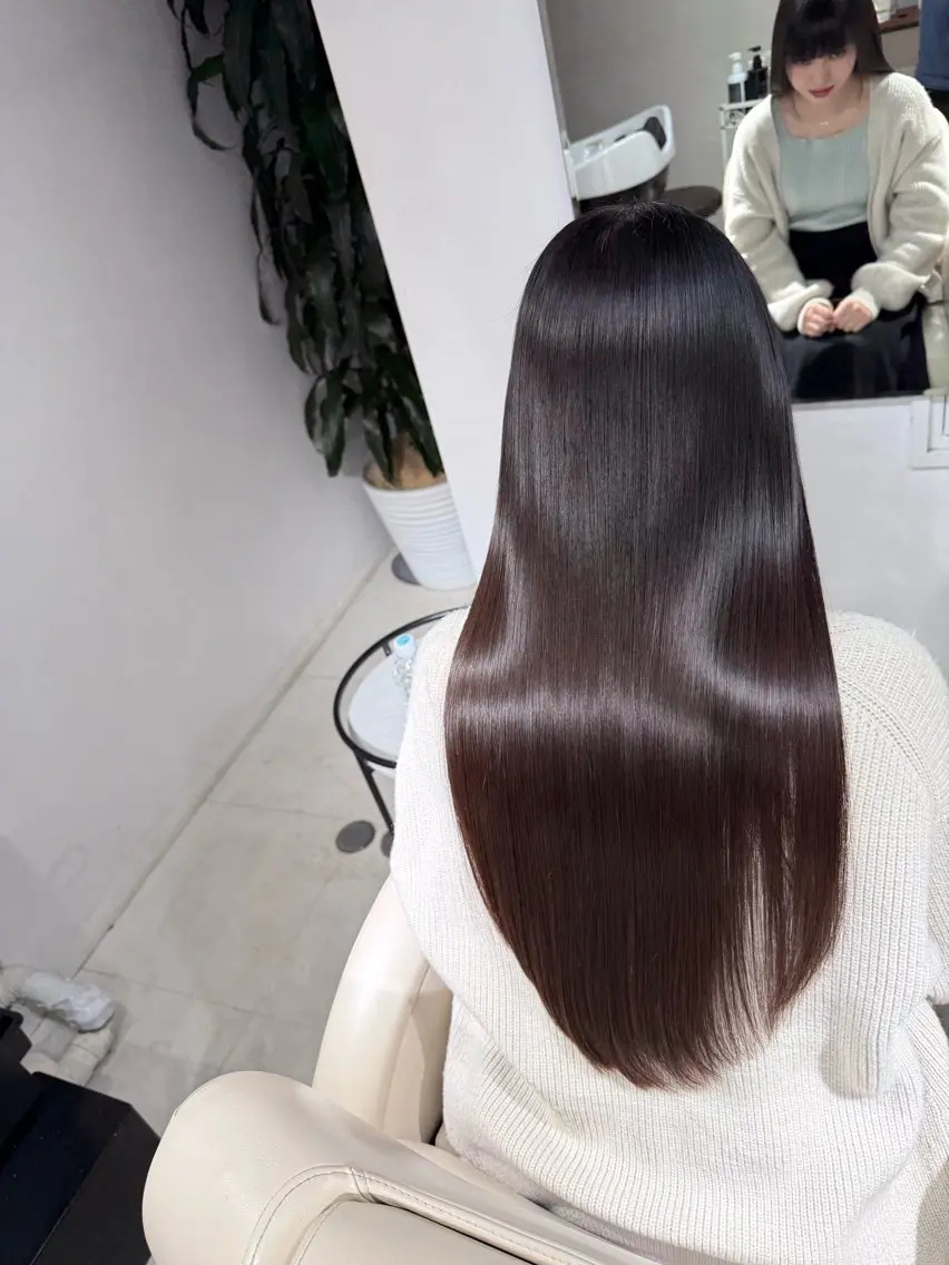 ロング 縮毛矯正 トリートメント ALLY 原宿のヘアスタイル