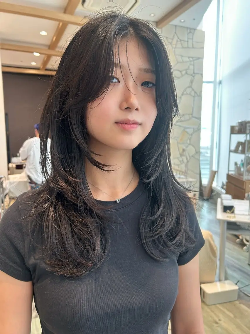 ロング カラー レイヤーカット カット ヘアカラー トリートメント k-two☁あべの/ パーマ/Touaのヘアスタイル