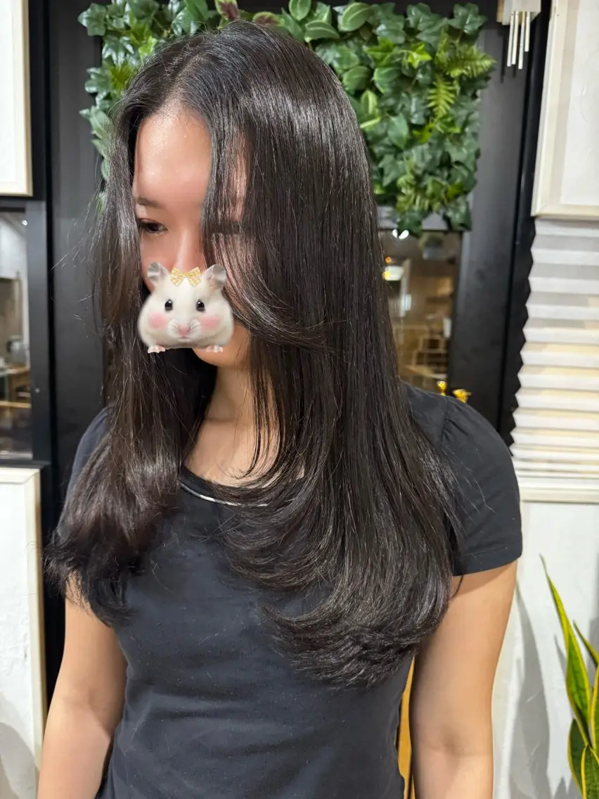 ロング レイヤーカット ローレイヤー ⠀ HIMIのヘアスタイル