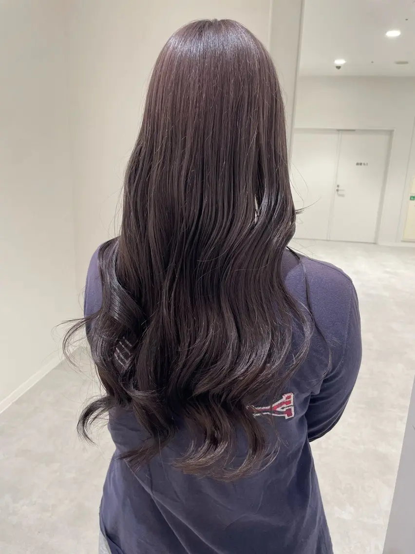 ロング ヘアカラー トリートメント 🎟ブリーチなし/艶 /暖色🎀くるみのヘアスタイル