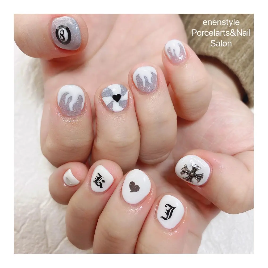 ショート ネイル ハンドネイル 🐾enen style 🐾のネイルデザイン