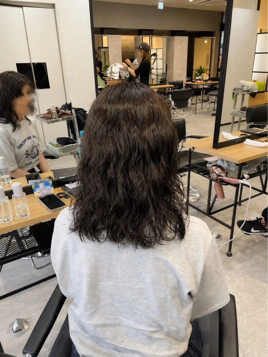 ミディアム カラー グレージュ オリーブグレージュ オリーブグレー ヘアカラー 髪質改善/ワンカラー /田中 海心のヘアスタイル
