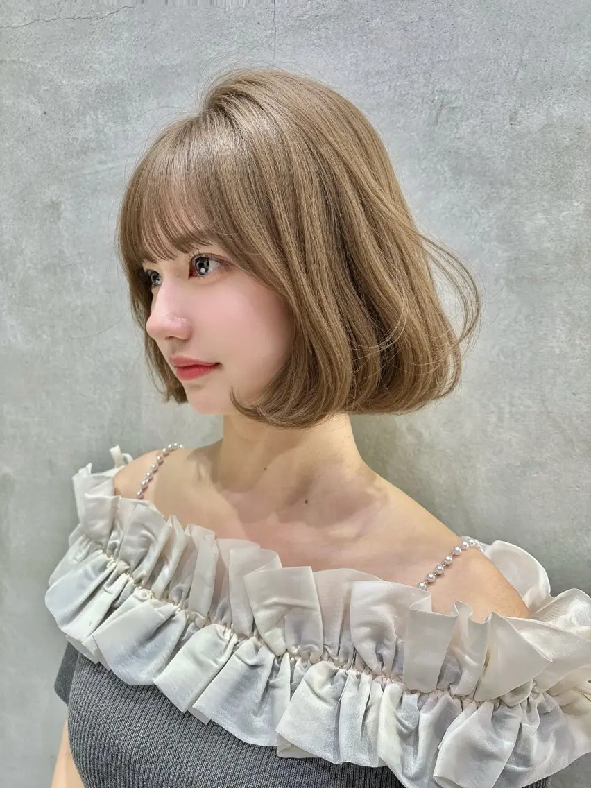 韓国ヘアに特化🫧ダメージレス艶カラー🇰🇷➕骨格補正カット🇰🇷レイヤーカット ボブ ショート✨の写真
