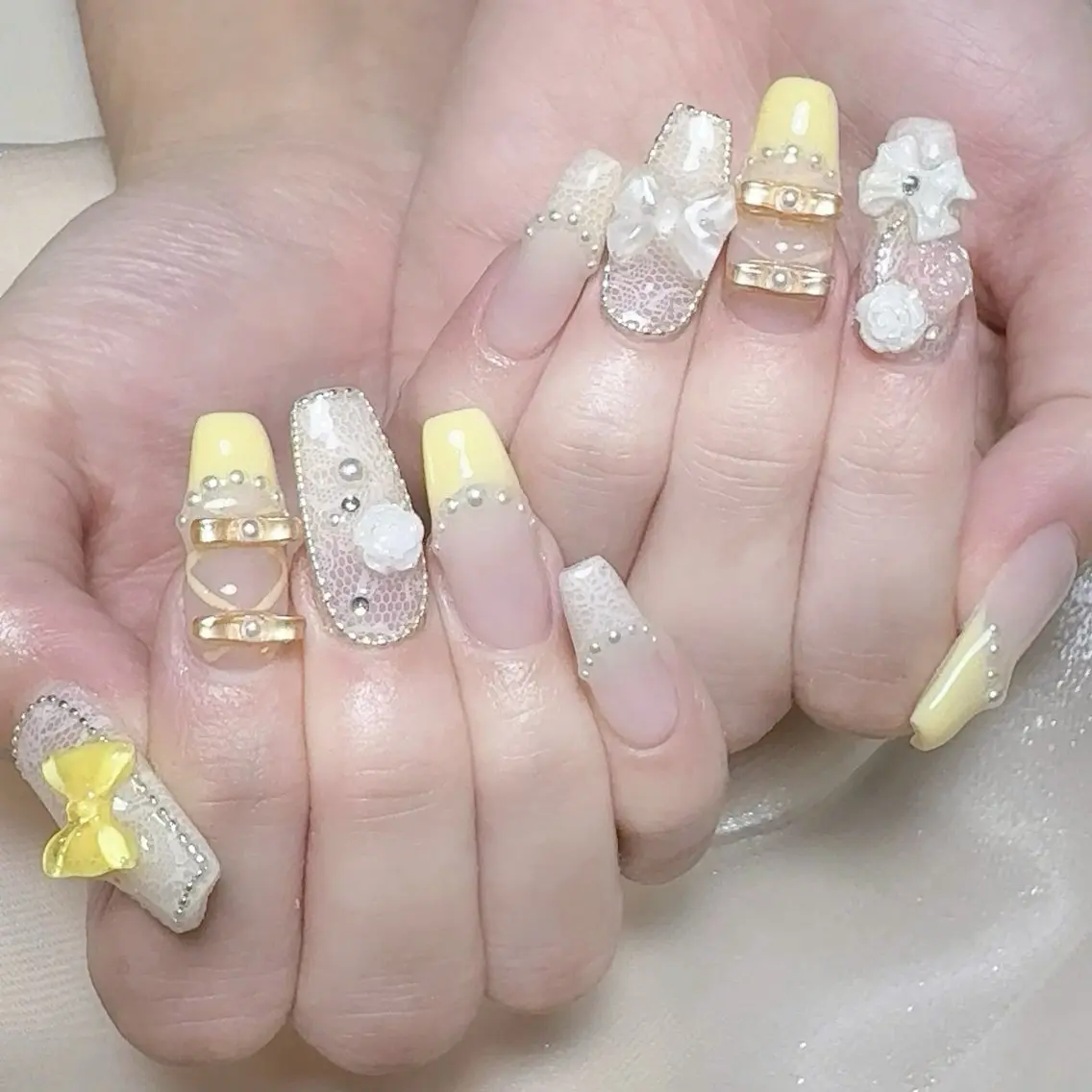 メンズ ネイル メンズ韓国風 アートネイル オーロラネイル ガーリー キラキラネイル ハンドネイル Nail salon 木にいるのネイルデザイン