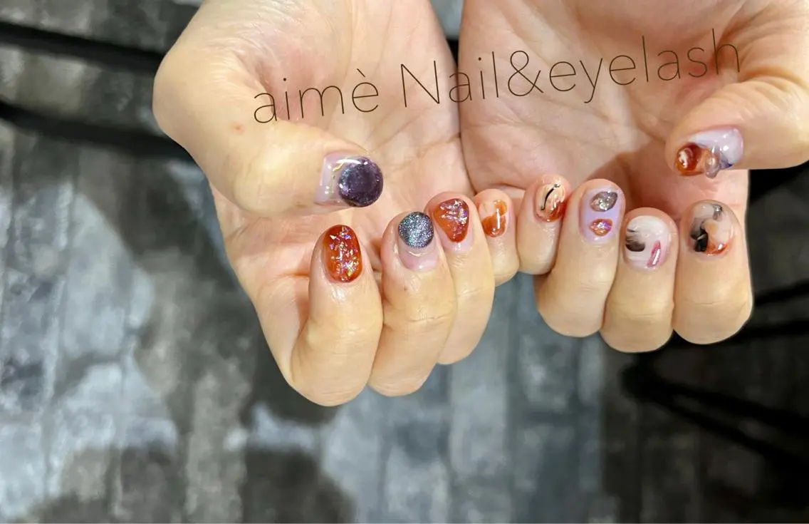 ネイル ニュアンスネイル aime 中崎町のネイルデザイン