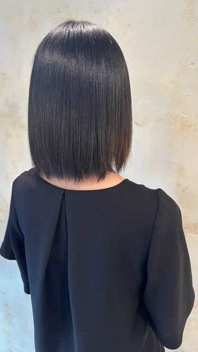ミディアム 縮毛矯正 縮毛矯正 🎀ITSUKI暖色 カラー/レイヤー🎀のヘアスタイル