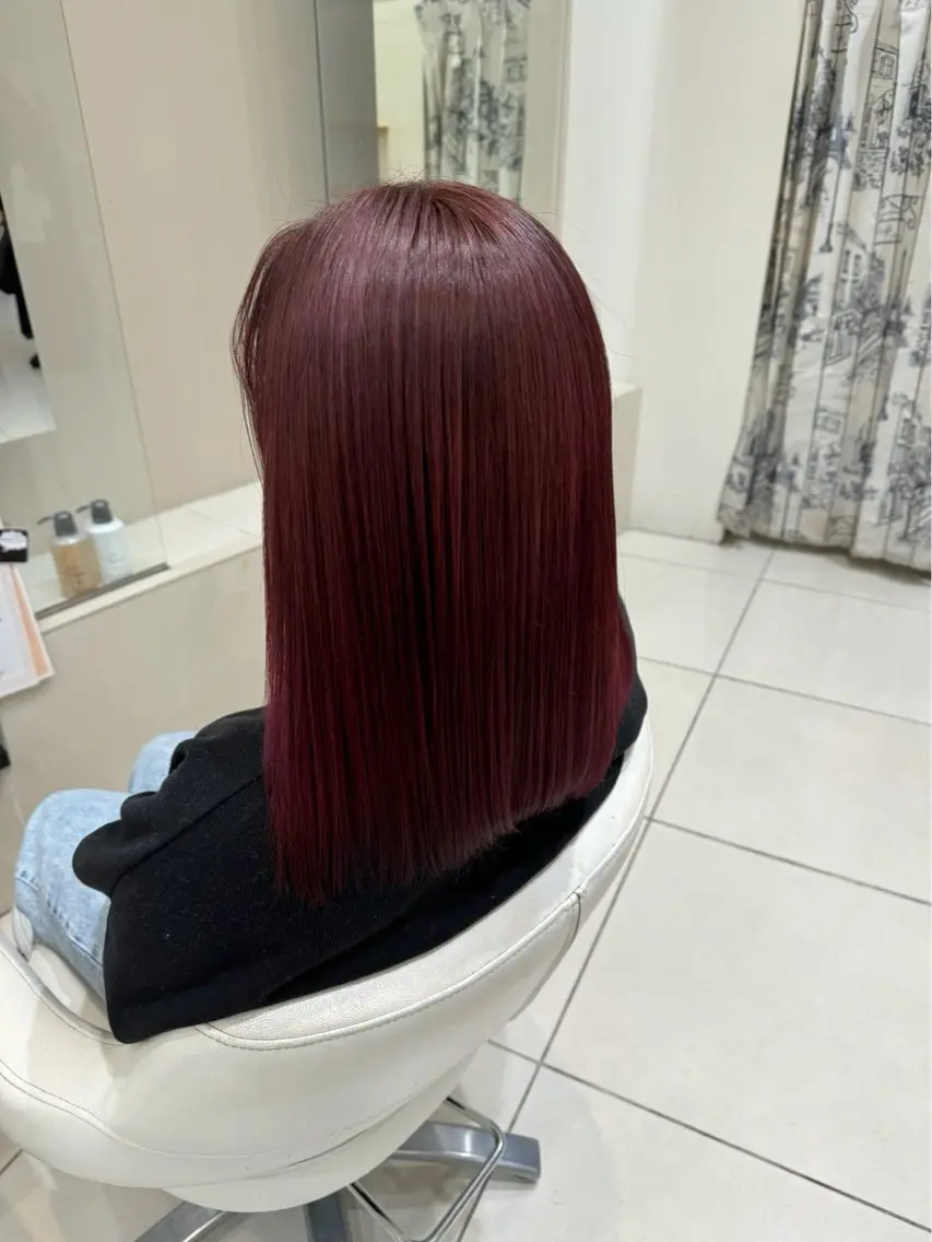 カラー ブリーチ ダブルカラー ブリーチなしカラー 艶髪/ブリーチなし Wカラー🌺yuiのヘアスタイル