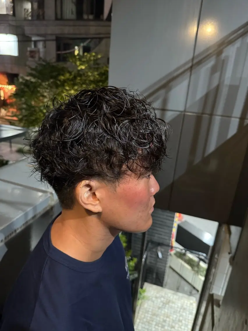 パーマ メンズ カット パーマ 河野 悠のヘアスタイル
