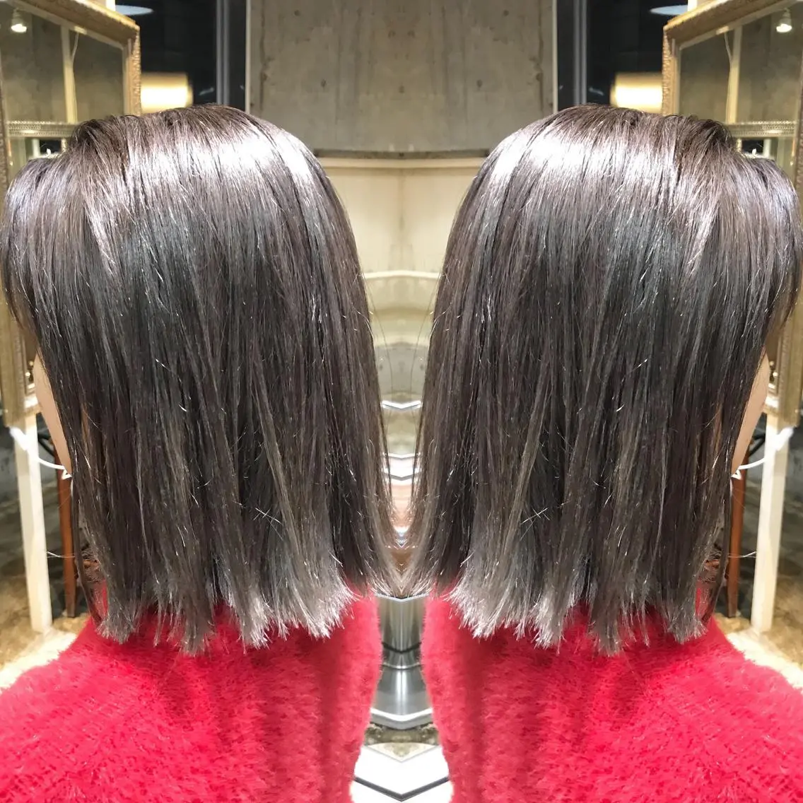 ミディアム カラー パーマ ヘアアレンジ キッズ ネイル マツエク・マツパ グレージュ ロングネイル サロンドミルク 原宿のヘアスタイル