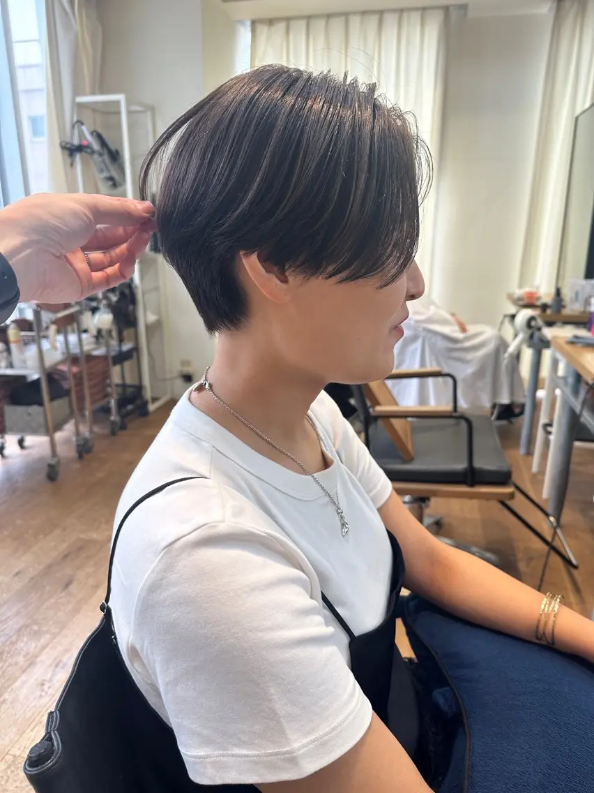 ショート ショート ボブ 梅田 木戸健人のヘアスタイル