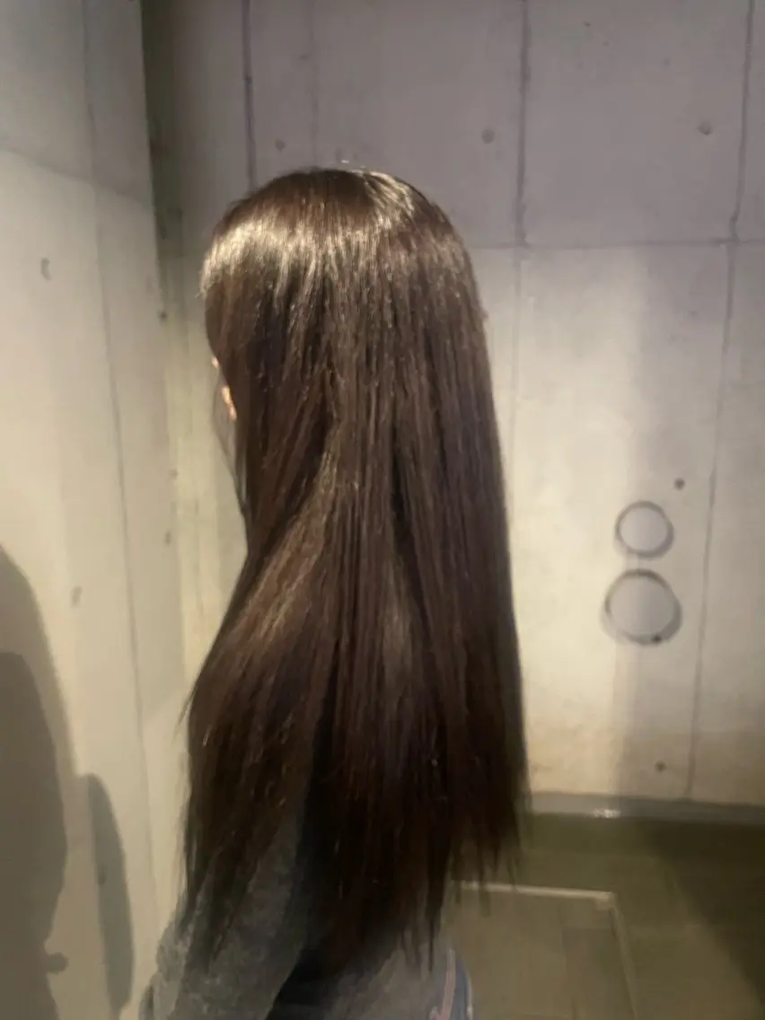ロング カラー ブリーチ ブラウンカラー ダークブラウン ヘアカラー トリートメント .⋆𝜗𝜚カラー モデル募集/yuuのヘアスタイル