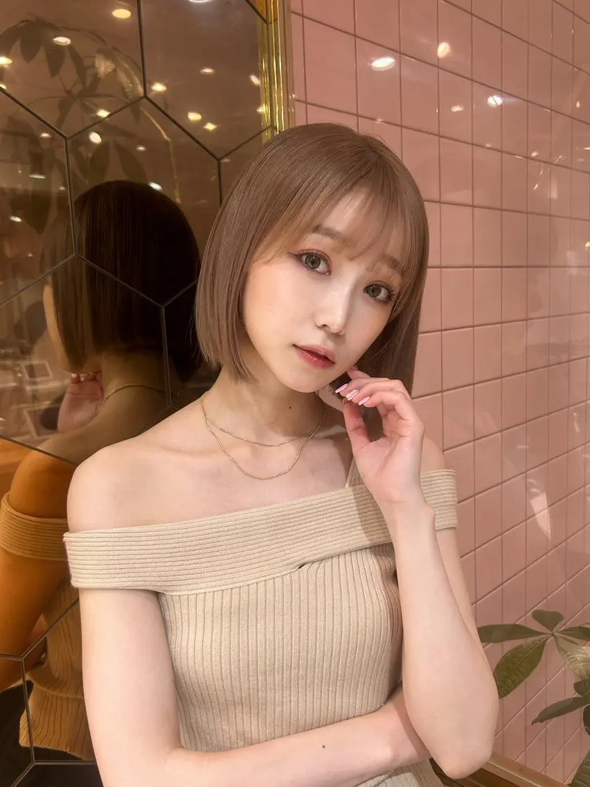 ミディアム カラー ヘアアレンジ 新宿/多幸感ヘア 髪質改善/chiyoのヘアスタイル