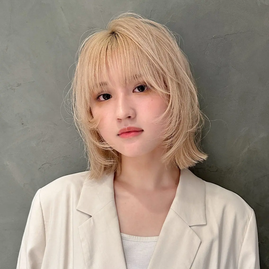 ミディアム 顔周りカット レイヤーカット 竹尾 優斗のヘアスタイル
