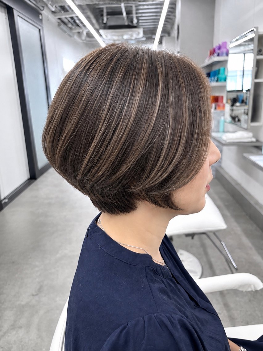 ショート カット ヘアカラー 関山浩平ショート /ボブ/ヘアセットのヘアスタイル