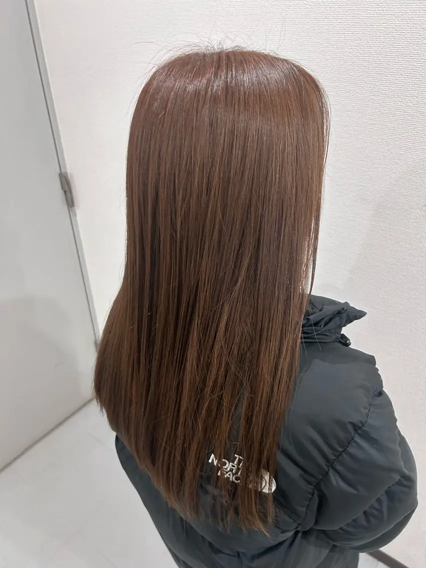 ロング カラー ブラウンカラー オレンジ オレンジブラウン 縮毛矯正 ヘアカラー トリートメント レイヤー/ボブ/ パーマ/HARUKAのヘアスタイル