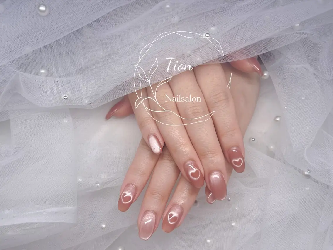 ネイル チークネイル 長さ出し フットネイル フレンチネイル ジェルネイル Nailsalon Tion武蔵小杉店のネイルデザイン