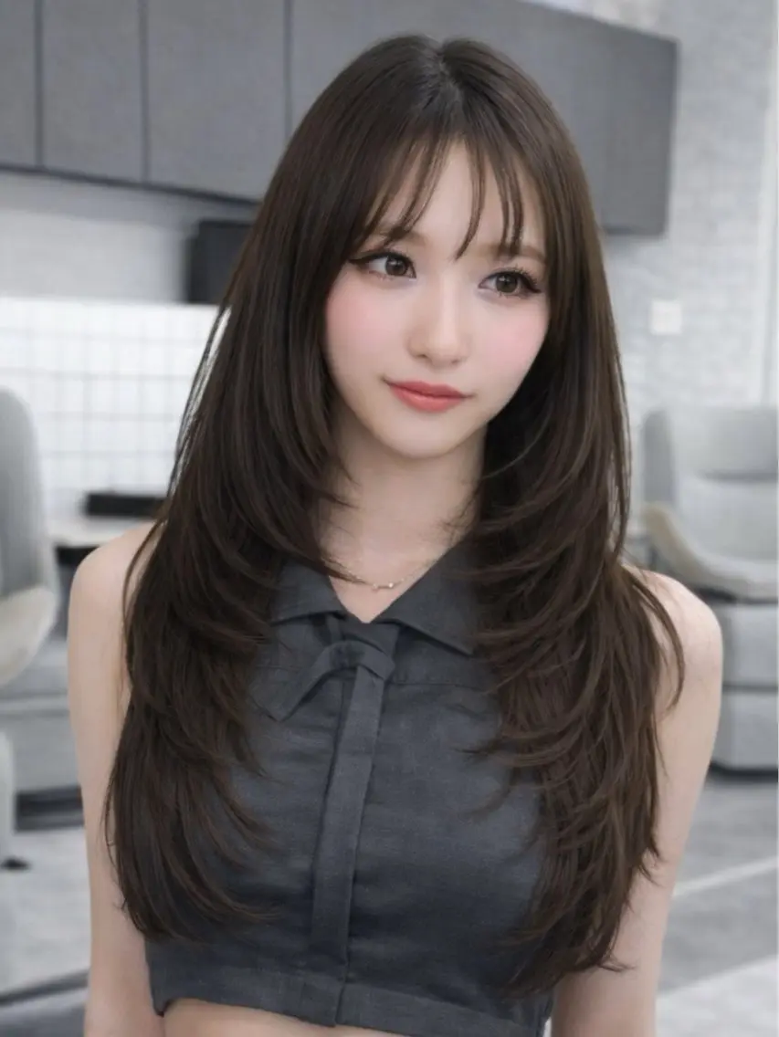ミディアム レイヤーカット カット ヘアカラー トリートメント ヘッドスパ ヘアセット 韓国ヘア×2way 🇰🇷和知拓郎のヘアスタイル