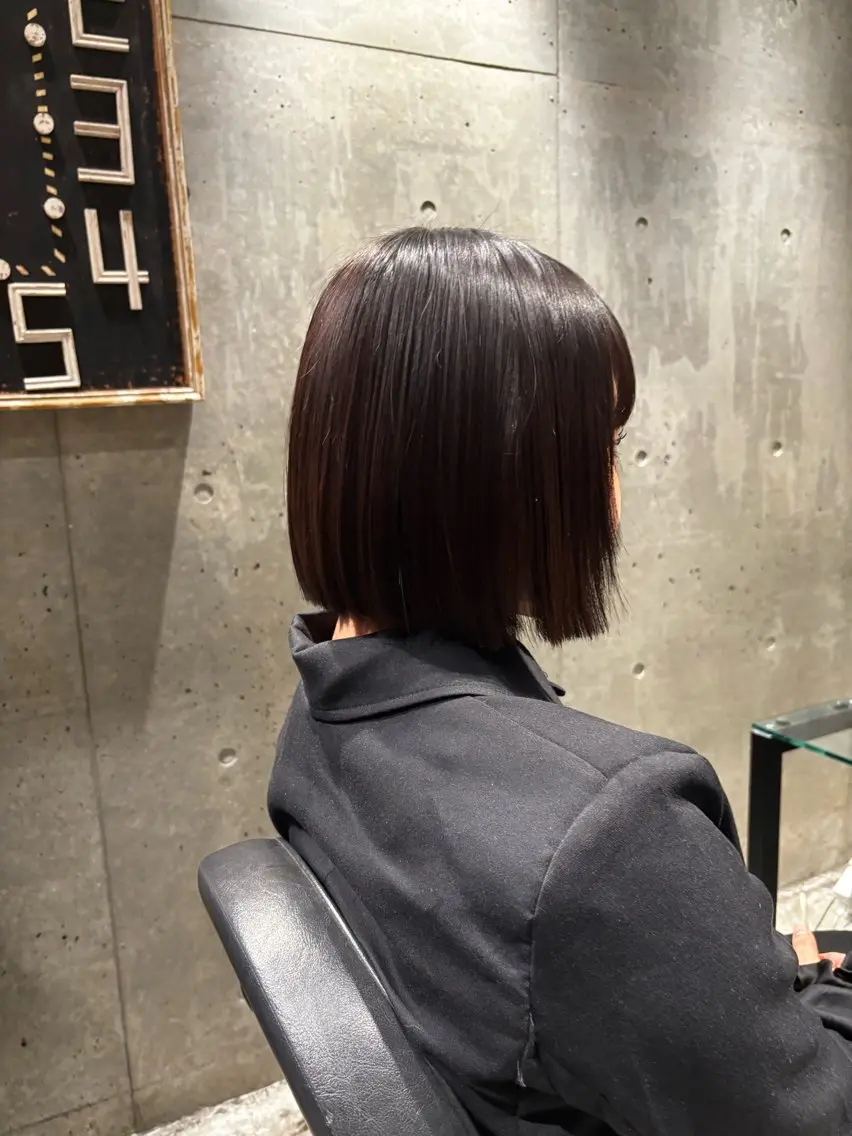 ショート 切りっぱなしボブ ボブ 地毛風ストレート/ 艶髪/けいすけのヘアスタイル