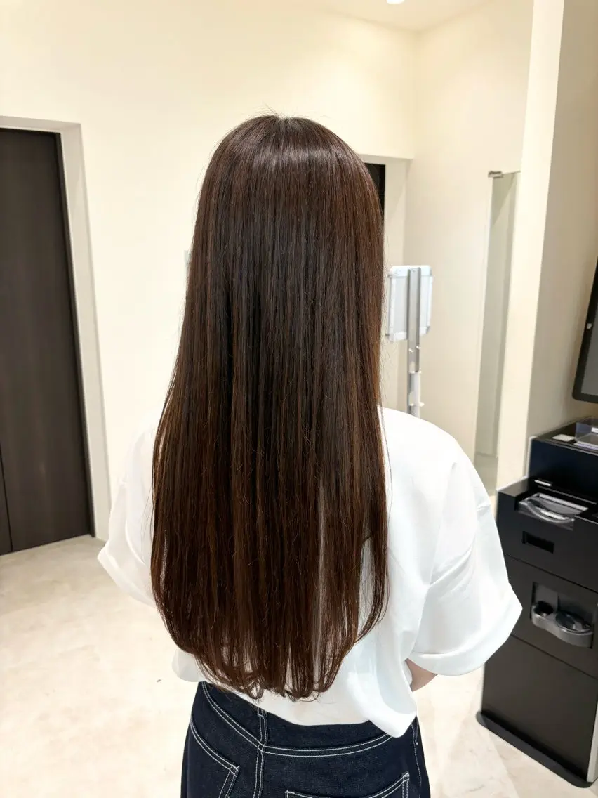 ロング 結べるレイヤーカット /カラー/あさかのヘアスタイル