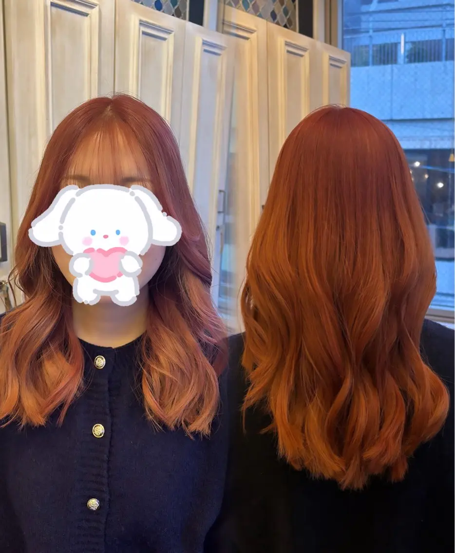 セミロング ヘアカラー 杉本 奈々美のヘアスタイル