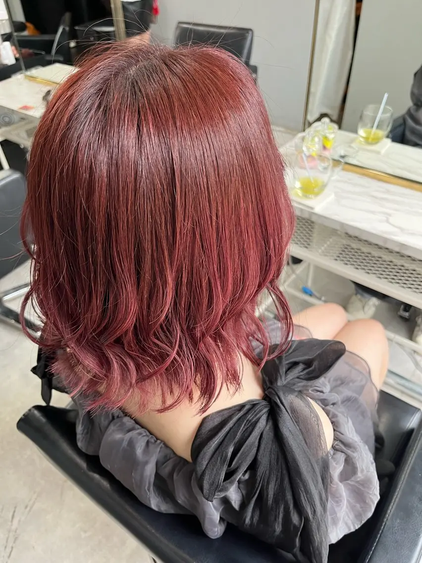 ミディアム カラー カット ヘアカラー トリートメント ヘアセット 🎀透明感 カラー🎀ミズキのヘアスタイル