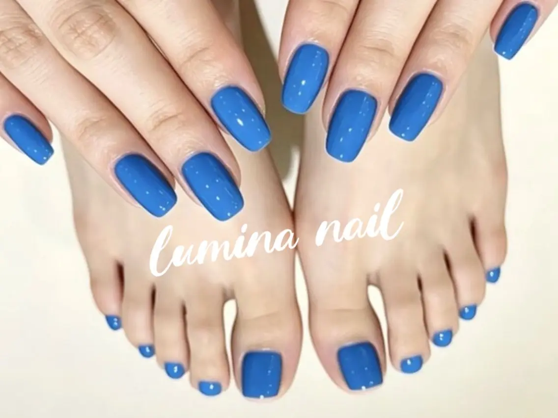 ★【hand+foot】ワンカラーネイルの写真