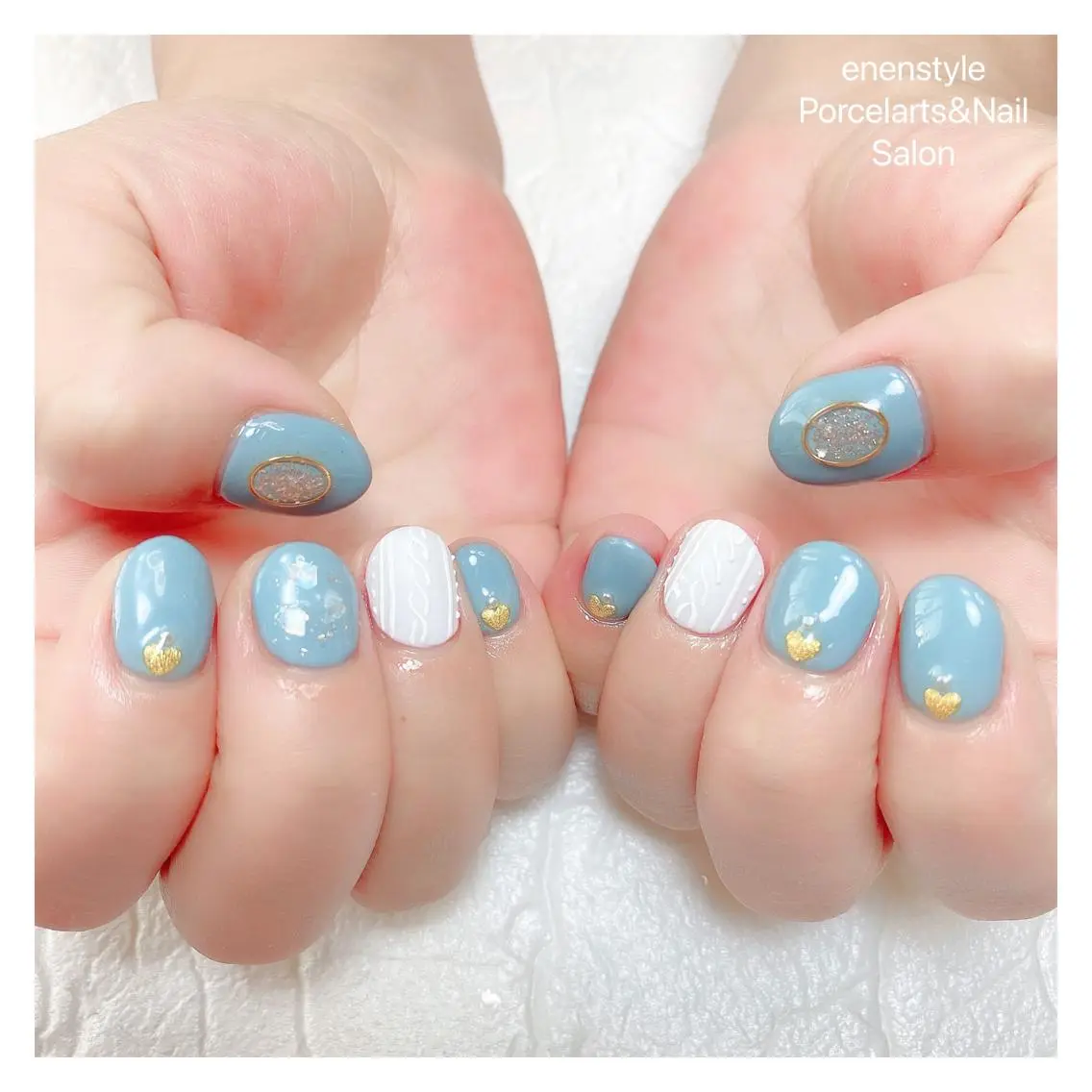 ミディアム ネイル 🐾enen style 🐾のネイルデザイン
