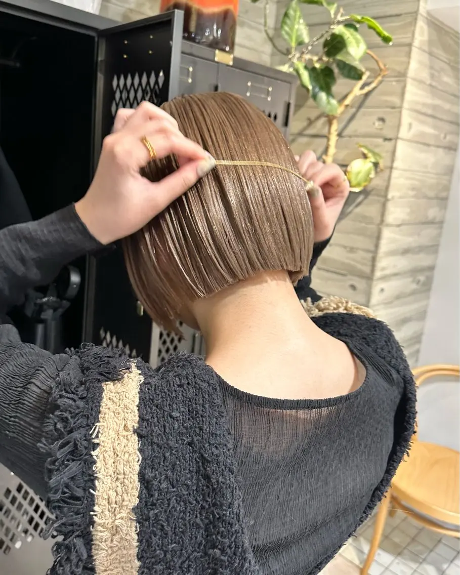 ショート カット ヘアカラー ササキカズマ〻透明感 〻色落ち〻赤み消しのヘアスタイル