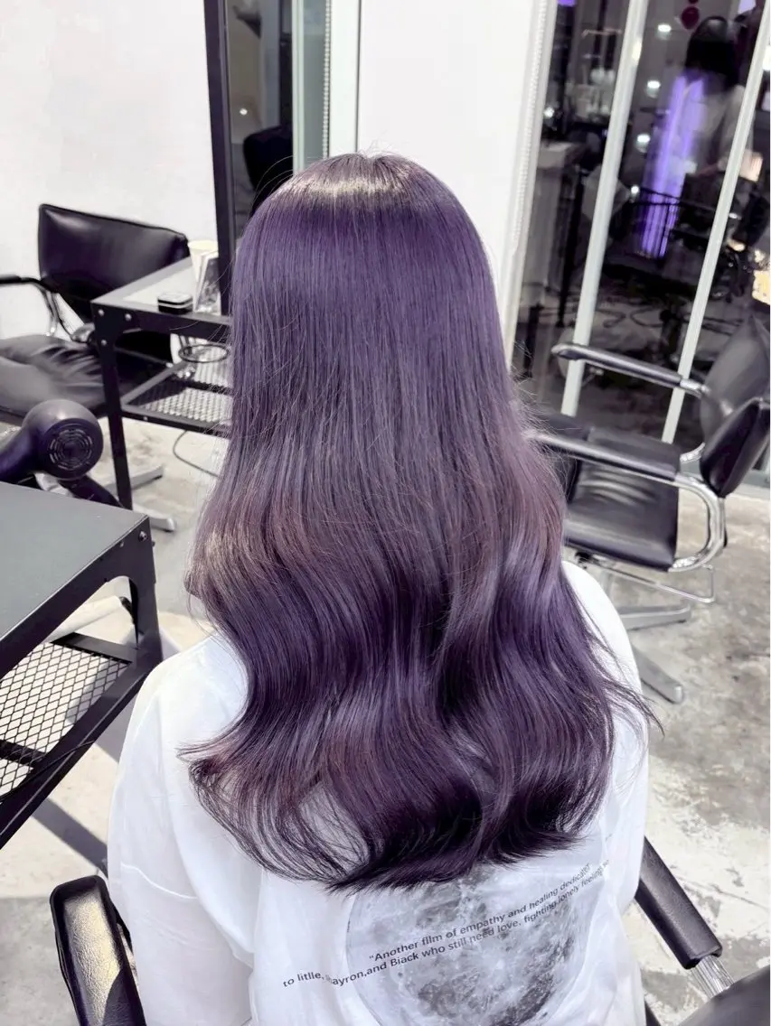 カラー ブリーチ 透明感カラー ネイビーカラー オレンジ ピンクカラー ヘアカラー トリートメント 🍒似合わせ×ハイト ーン🍒ユリナのヘアスタイル