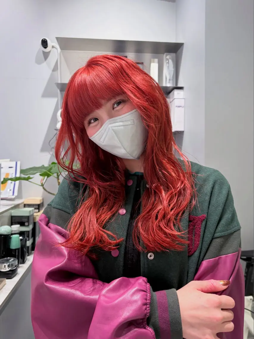 ロング カラー ブリーチ ダブルカラー カット ヘアカラー トリートメント 菜々🦖新宿 men's特化のヘアスタイル