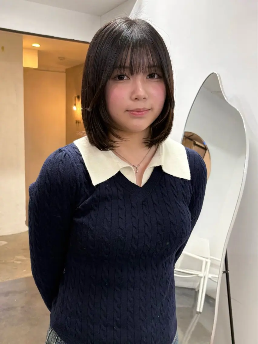 ショート ボブレイヤー ボブ レイヤーカット 杉原 駿亮のヘアスタイル