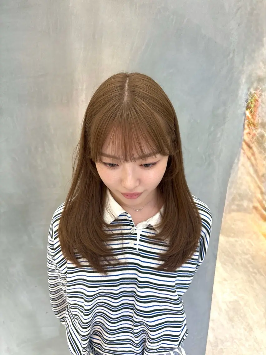 セミロング カラー ベージュカラー ブラウンカラー 透明感カラー マロンブラウン オリーブベージュ カット ヘアカラー トリートメント 顔周りカット/透明感 カラー/ゆう🤎のヘアスタイル