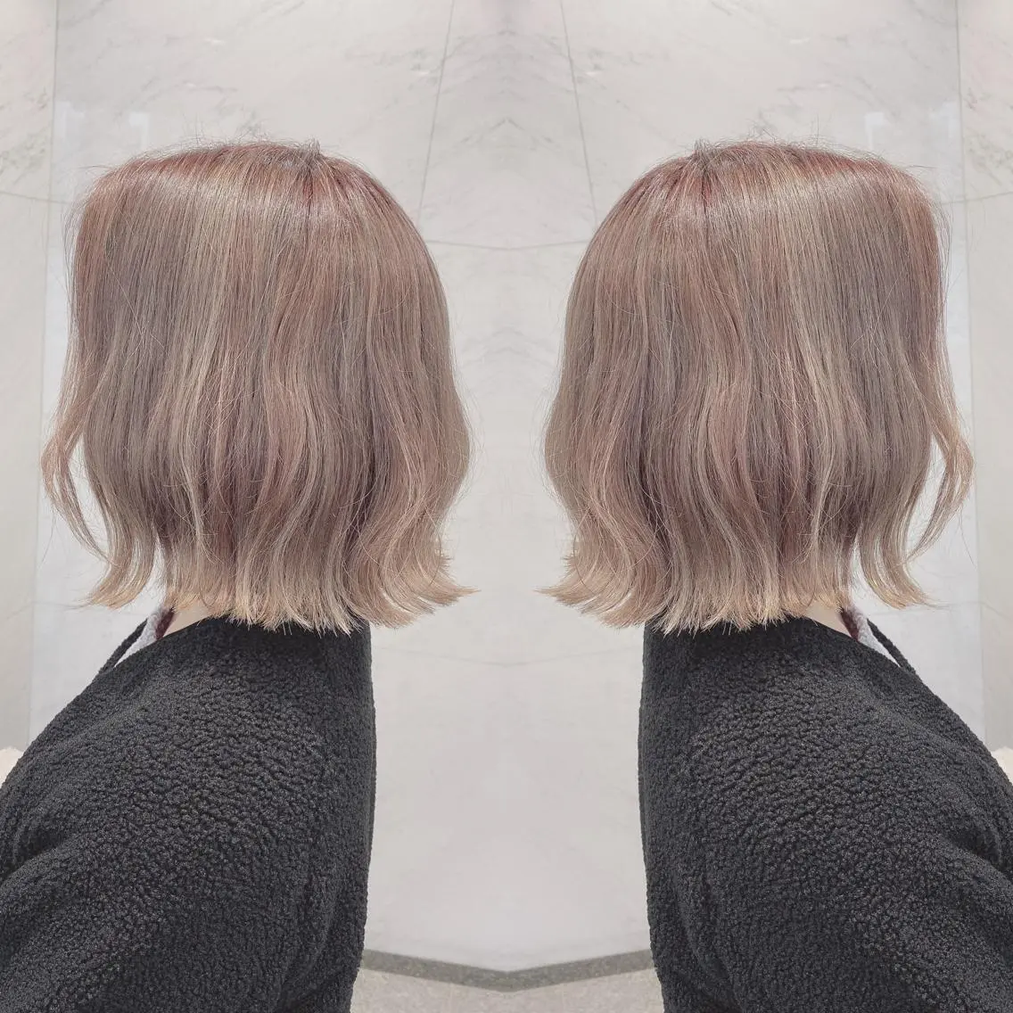 ミディアム カラー ヘアカラー 重政 和樹のヘアスタイル