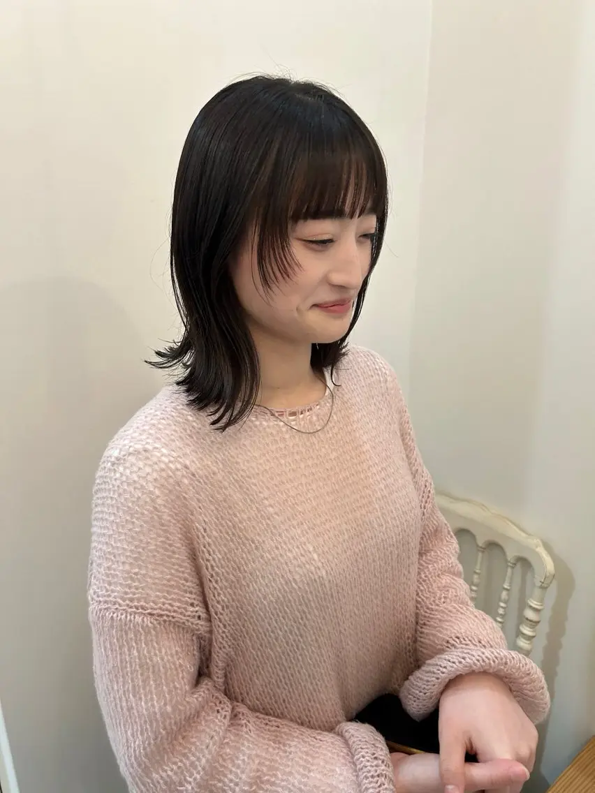 ミディアム 顔周りカット lole. まさきのヘアスタイル