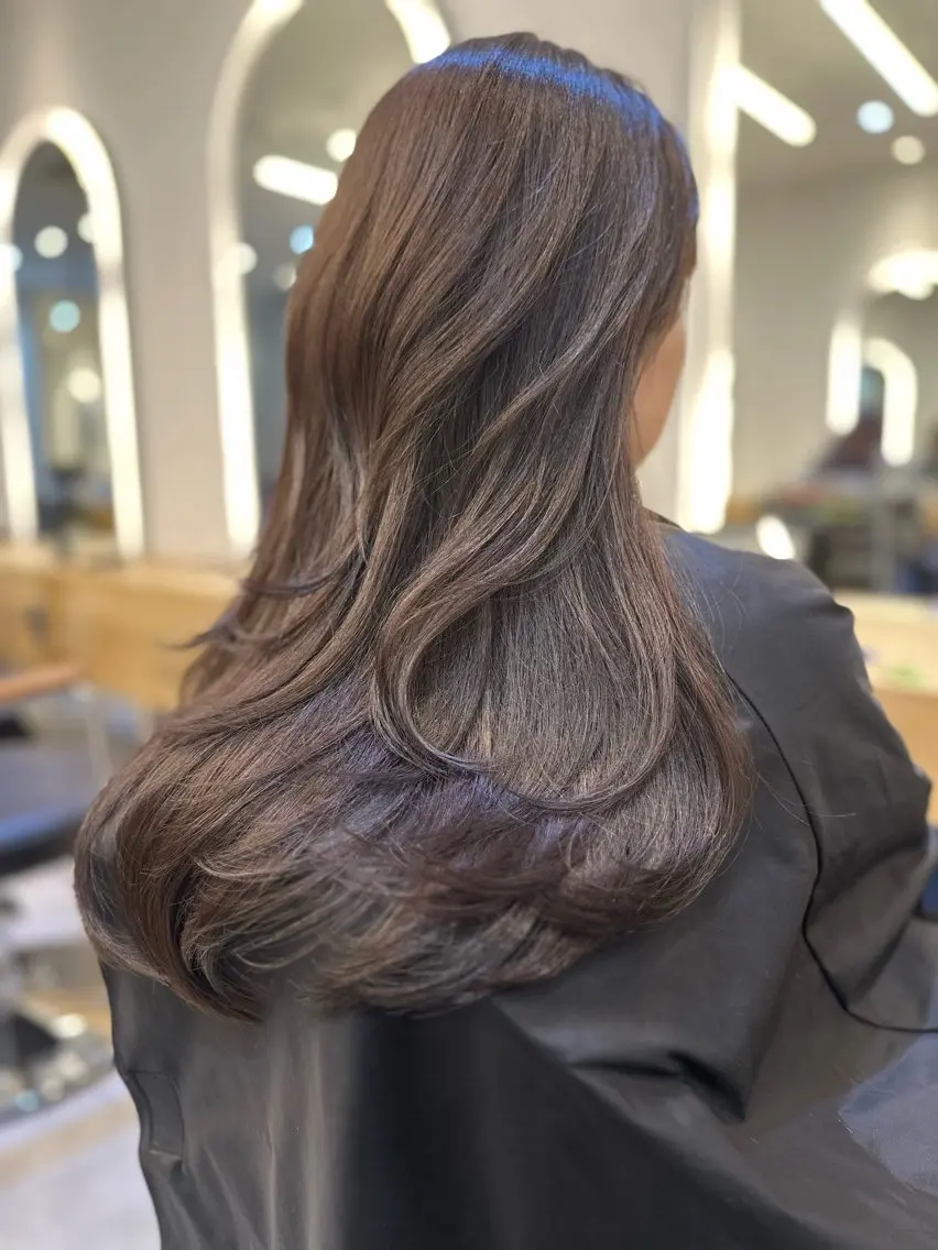 ロング カット ヘアカラー トリートメント 美髪矯正💎副店長 💎ミツキのヘアスタイル