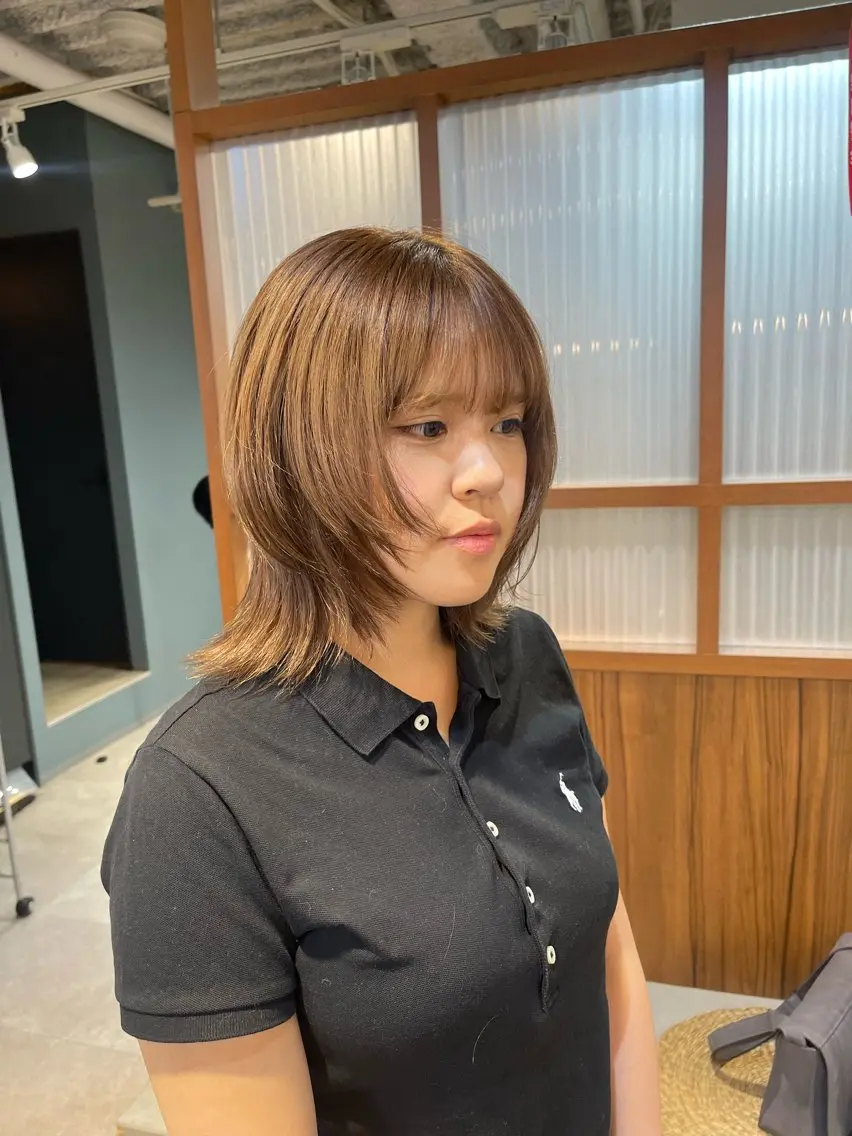 ミディアム カット トリートメント EIGHT 濱田響のヘアスタイル