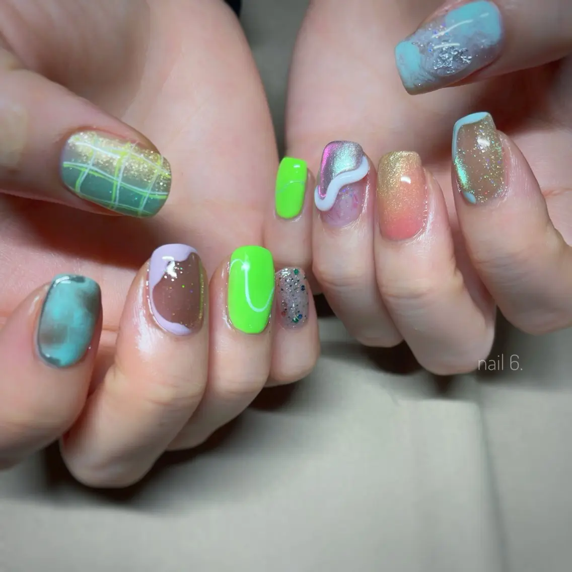 ネイル アートネイル マグネットネイル nail 6.のネイルデザイン