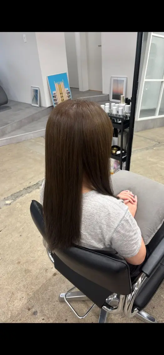 カラー ベージュカラー オリーブベージュ ヘアカラー トリートメント 大和⚜️ナチュラル 艶カラー/高崎のヘアスタイル