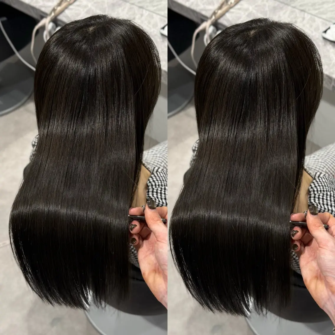 ロング カラー ベージュカラー オリーブベージュ 髪質改善カラー 美髪矯正/カツマ✨のヘアスタイル