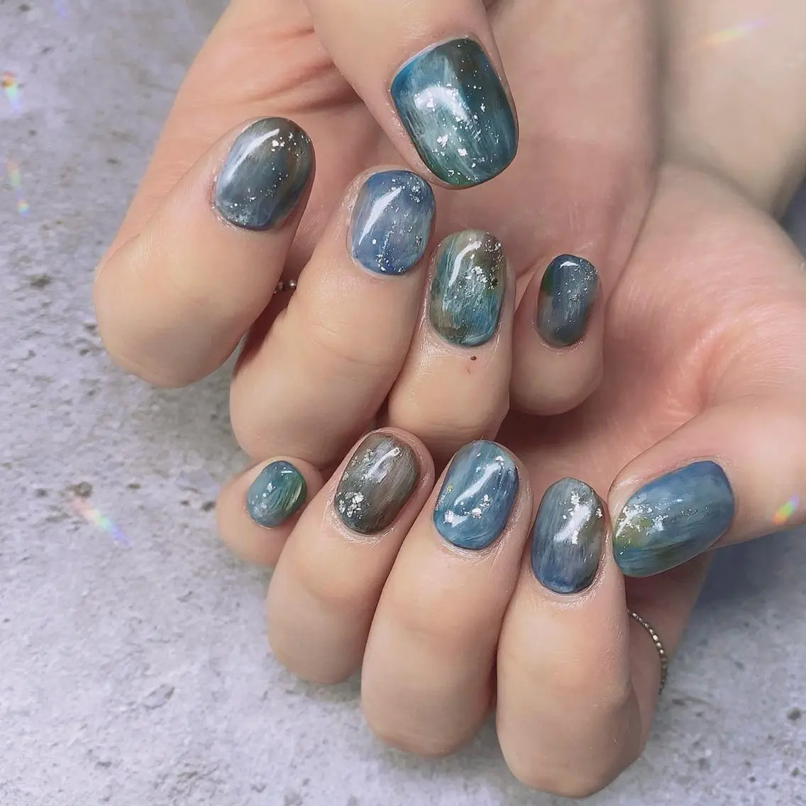 ネイル 渋谷／チップ長さ出し 👑アプレgel-xのネイルデザイン