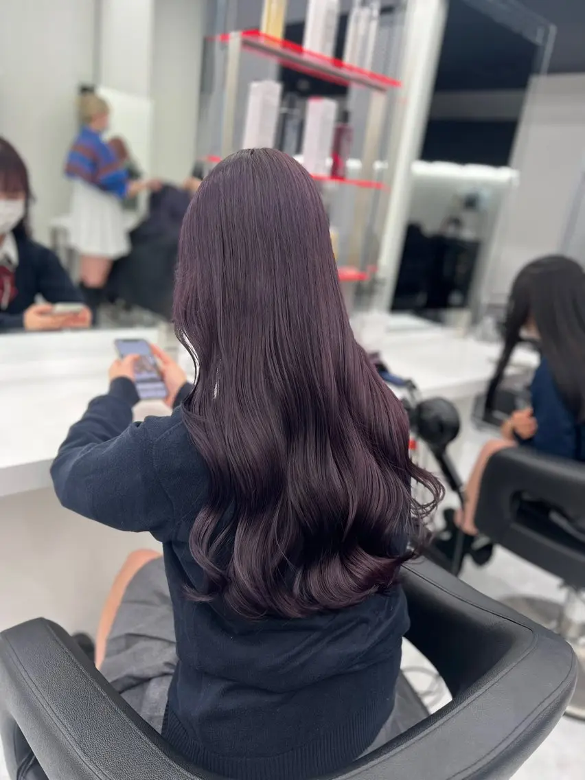ロング カラー ヘアカラー トリートメント 💖似合わせカラー レイヤー💖縮毛矯正のヘアスタイル