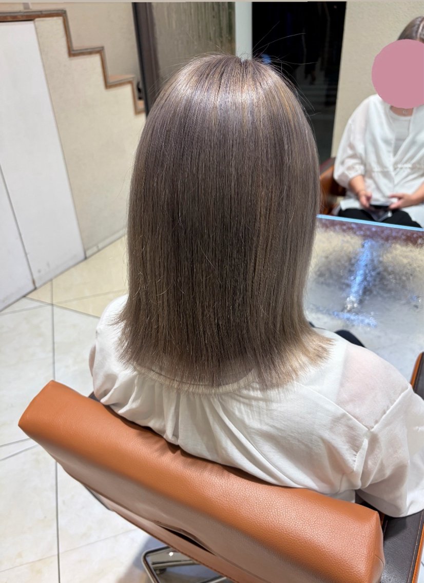 ミディアム ヘアカラー 田中 愛子のヘアスタイル