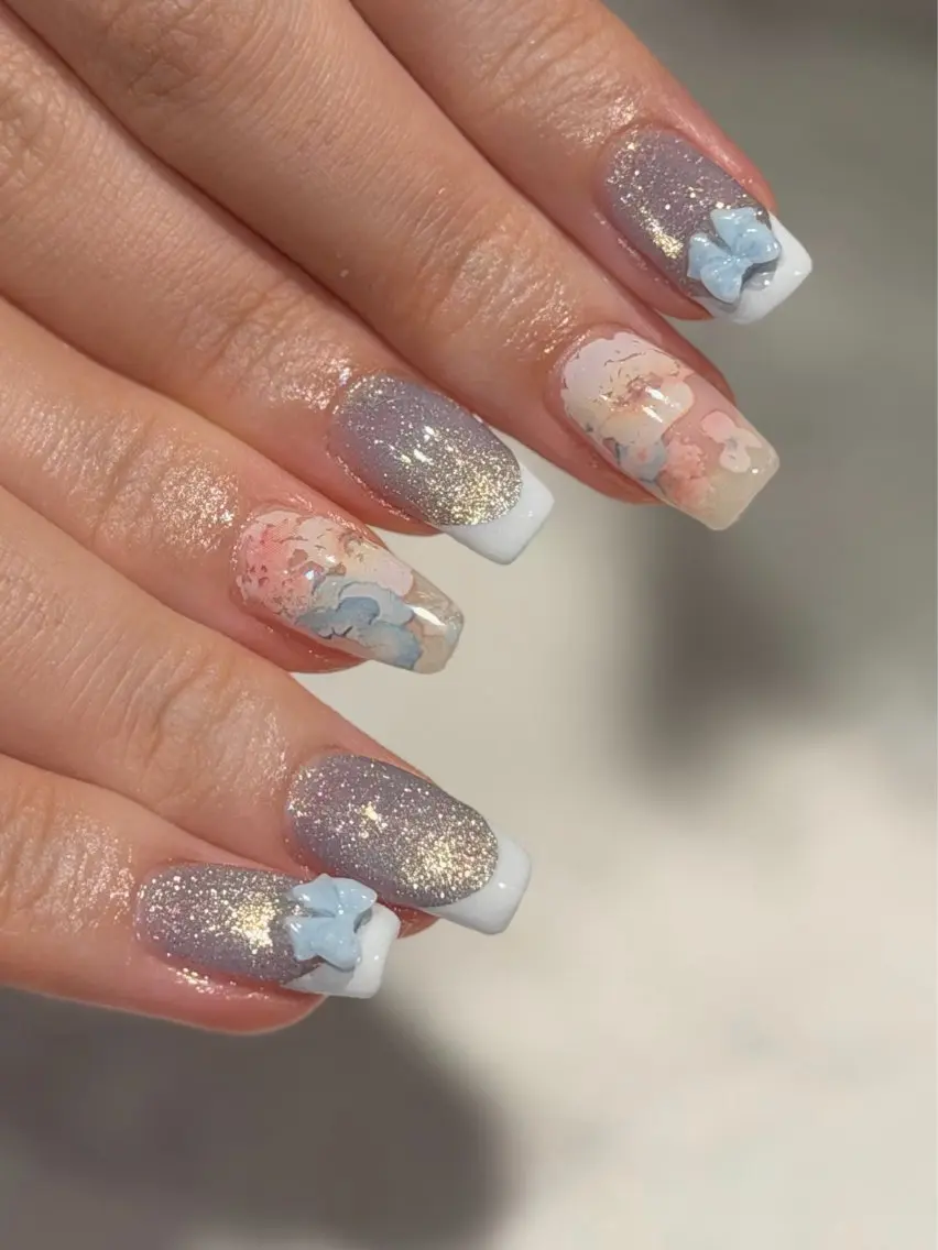 ネイル アートネイル 春ネイル yume 🎀大人ガーリー🎀のネイルデザイン