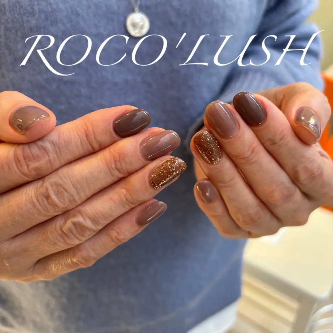ネイル ブラウン ワンカラーネイル シンプルネイル 🌸ロコラッシュ 恵比寿🌸のネイルデザイン