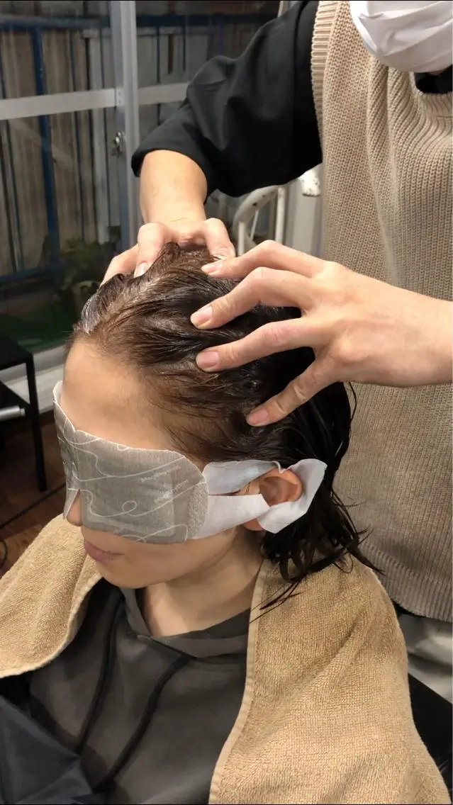 【💆🏻‍♀️頭皮改善🫧】アロマトリートメントヘッドスパ＋前髪カット付　#ヘッドスパの写真