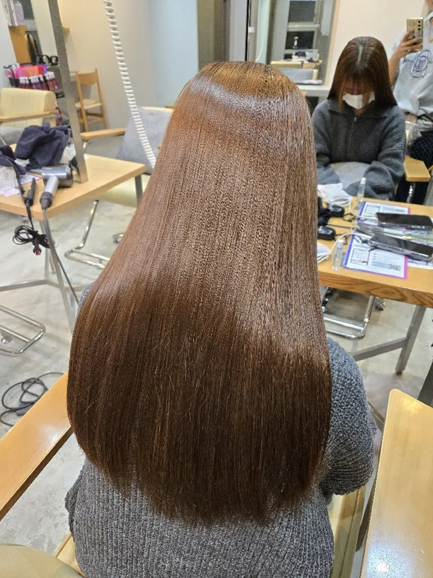 セミロング 縮毛矯正 縮毛矯正 柏Wcolor/UC HIBORINAMIのヘアスタイル
