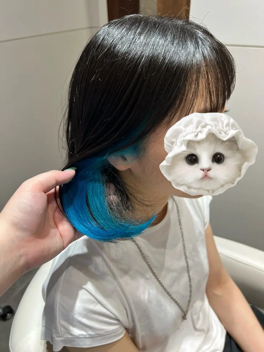 ロング カラー ブルーカラー ヘアカラー トリートメント オタク特化美容師💟 チバコナツのヘアスタイル