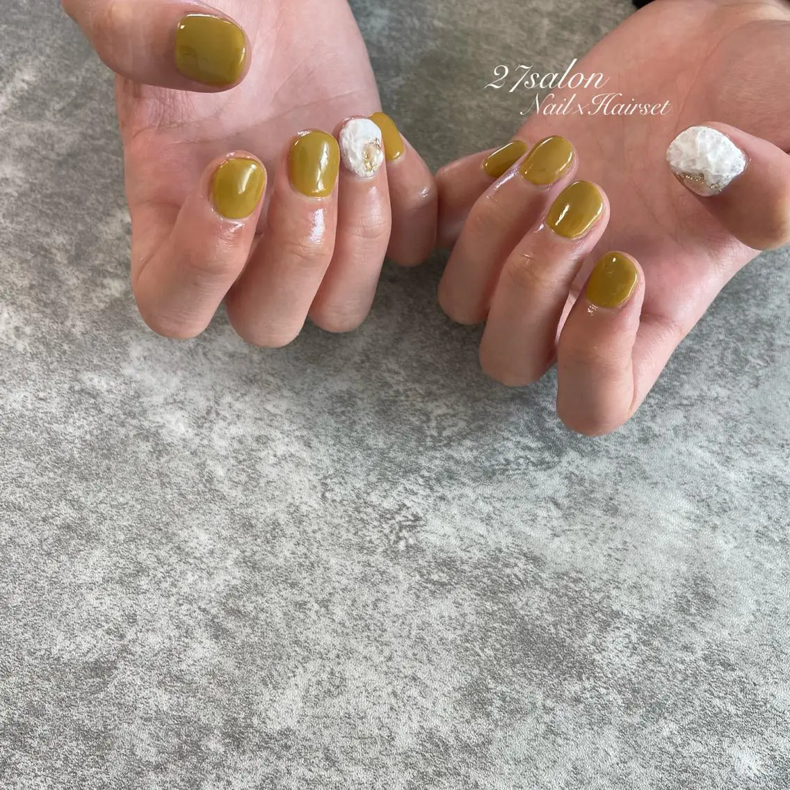 ネイル ニュアンスネイル ピスタチオネイル 27salon yuinaのネイルデザイン