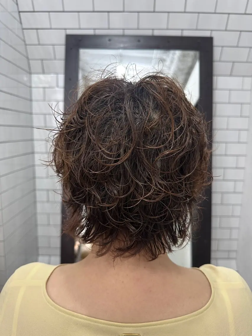 ショート パーマ カット パーマ トリートメント 妙見 知洋のヘアスタイル