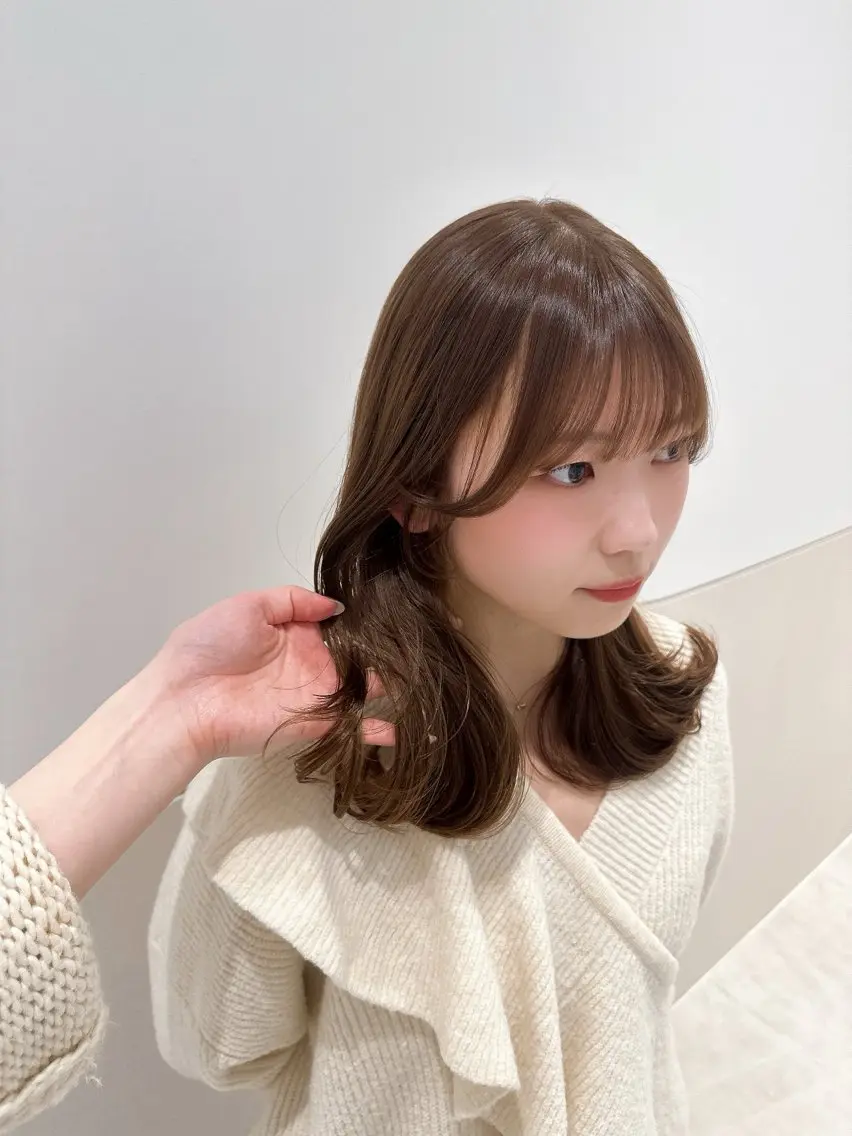 ミディアム カット ヘアカラー トリートメント 🫧髪質改善🤍丁寧 で好評🫧/MAKIのヘアスタイル